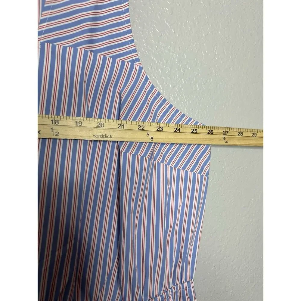 Lane Bryant Sleevless Top Stripes Blue Red Peplum Tank NWT Size‎ 24 - Picture 5 of 8